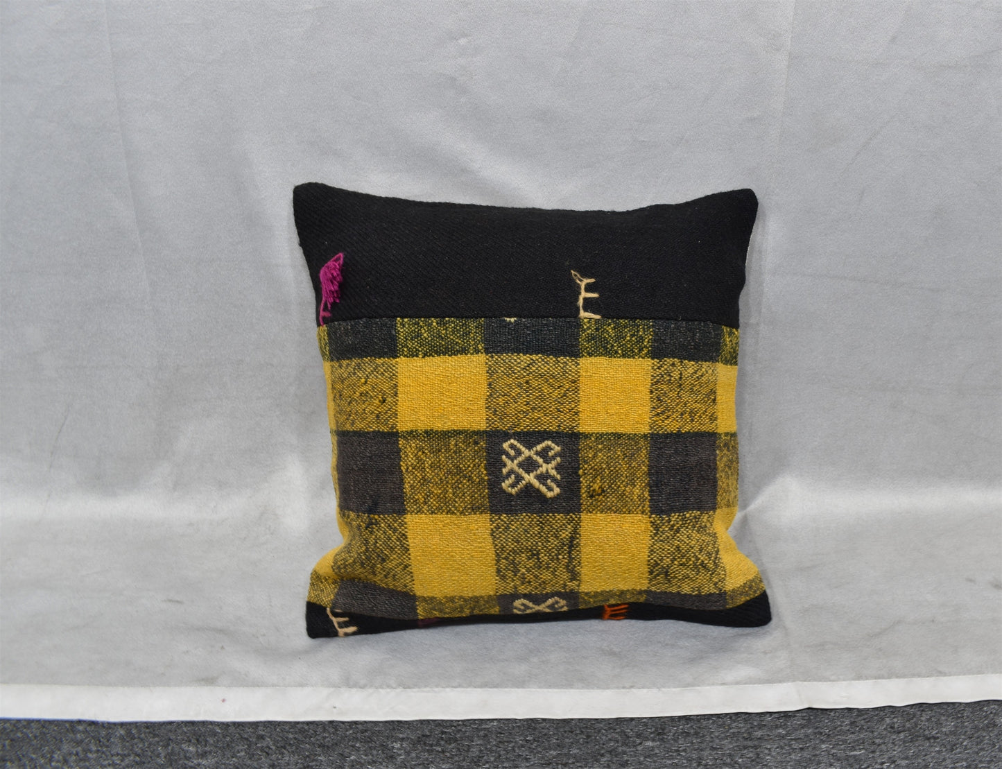 Yeni El Dokuma Patchwork Kırkyama Dekoratif Kilim Kırlent Yastık Kılıfı 6498