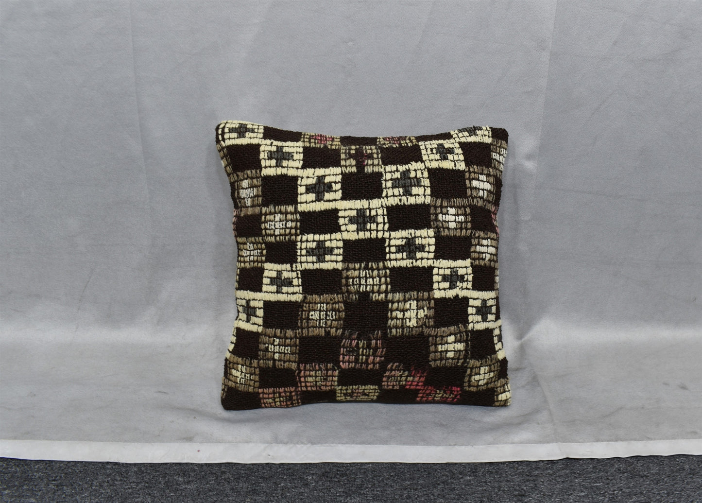 Yeni El Dokuma Dekoratif Kilim Kırlent Yastık Kılıfı 6504