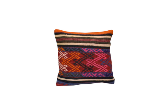 Yeni El Dokuma Dekoratif Kilim Kırlent Yastık Kılıfı 6507