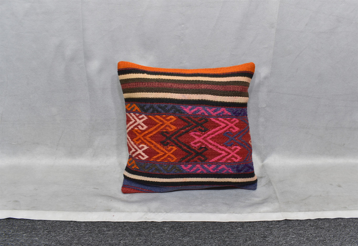 Yeni El Dokuma Dekoratif Kilim Kırlent Yastık Kılıfı 6507