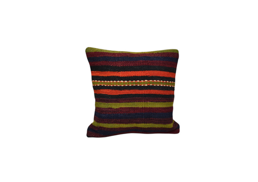 Yeni El Dokuma Dekoratif Kilim Kırlent Yastık Kılıfı 6509