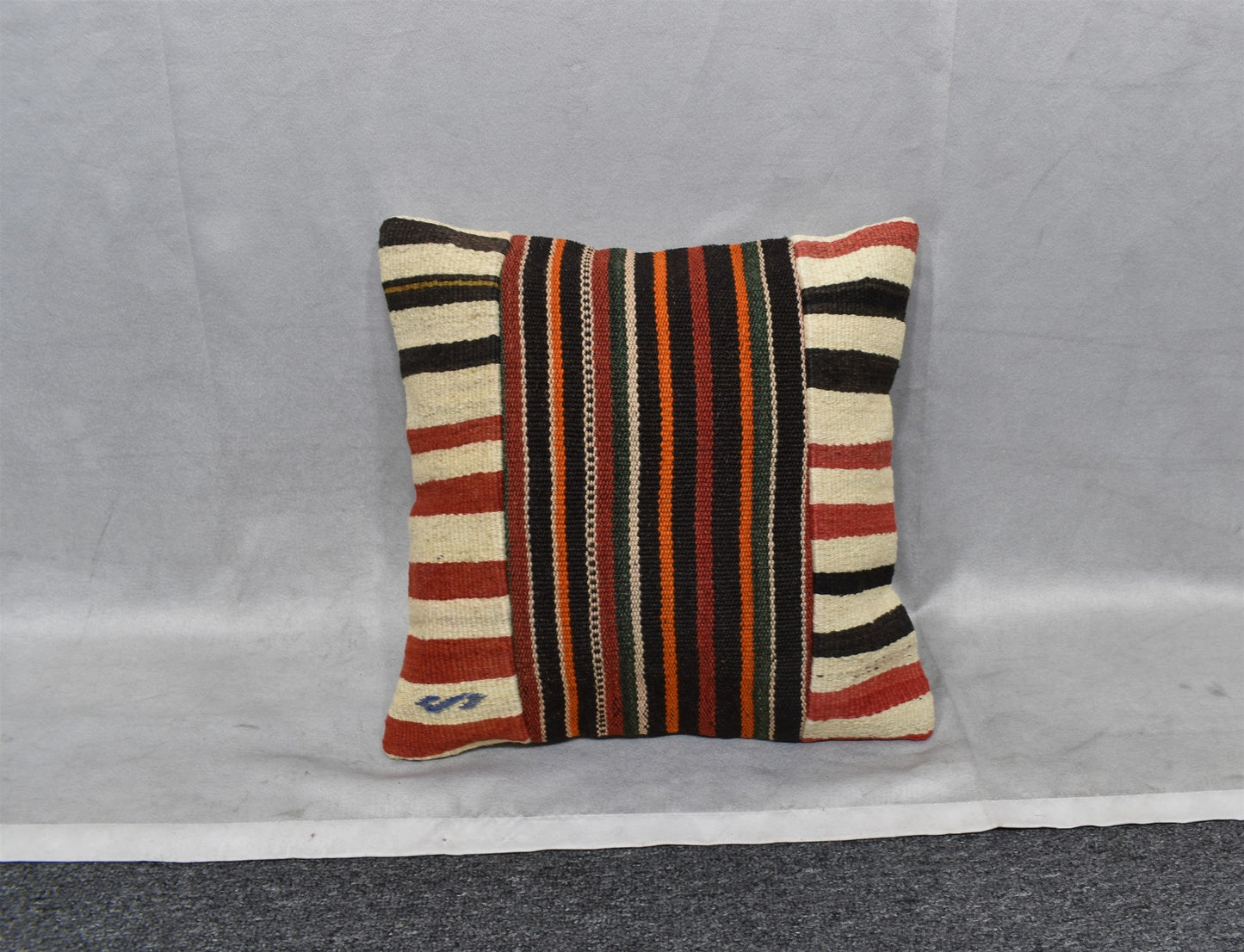 Yeni El Dokuma Patchwork Kırkyama Dekoratif Kilim Kırlent Yastık Kılıfı 6515