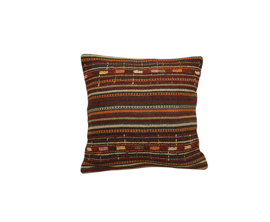 Yeni El Dokuma Dekoratif Kilim Kırlent Yastık Kılıfı 6517