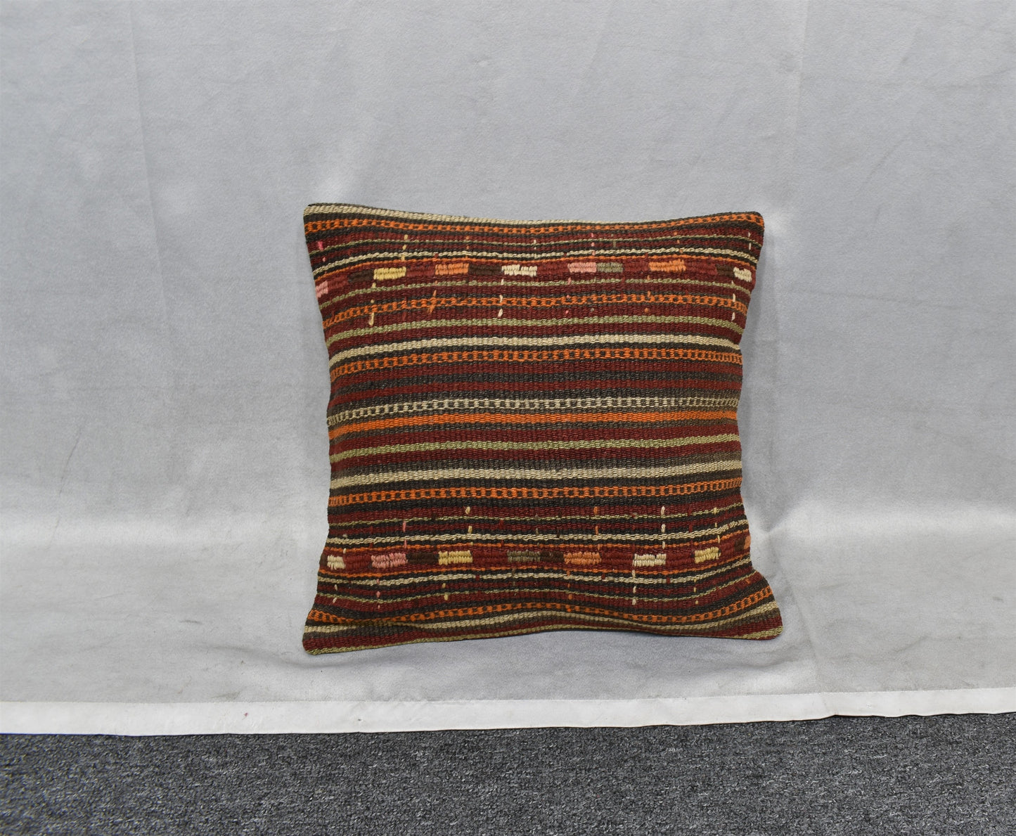 Yeni El Dokuma Dekoratif Kilim Kırlent Yastık Kılıfı 6517