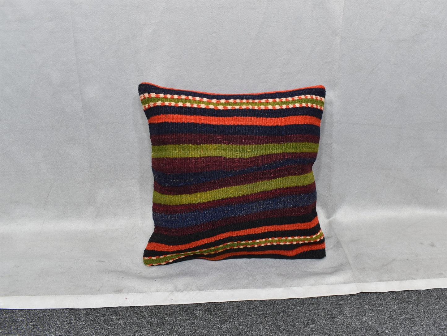 Yeni El Dokuma Dekoratif Kilim Kırlent Yastık Kılıfı 6518