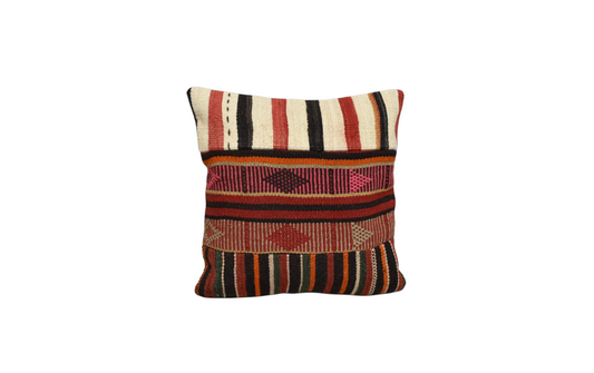 Yeni El Dokuma Patchwork Kırkyama Dekoratif Kilim Kırlent Yastık Kılıfı 6519