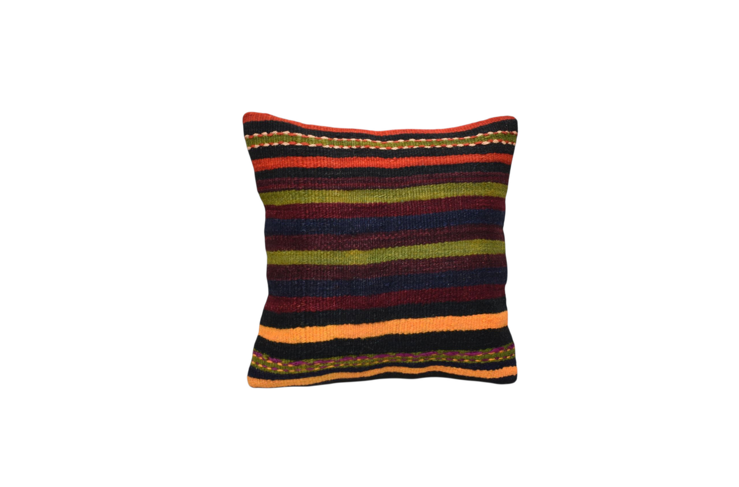 Yeni El Dokuma Dekoratif Kilim Kırlent Yastık Kılıfı 6524