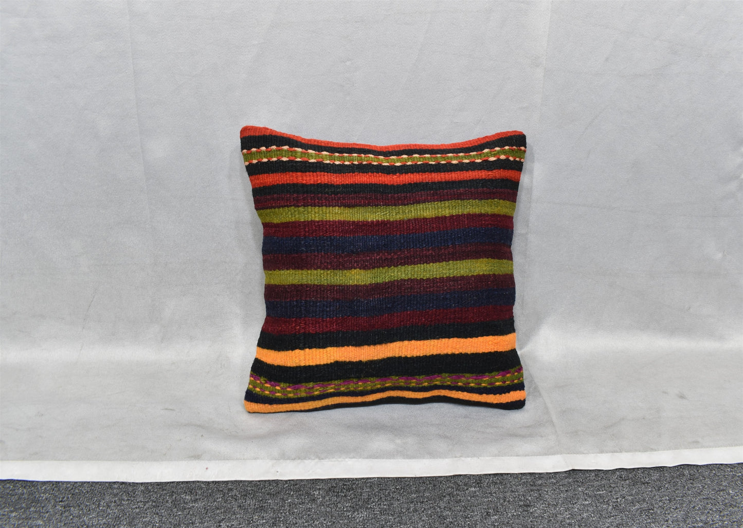 Yeni El Dokuma Dekoratif Kilim Kırlent Yastık Kılıfı 6524