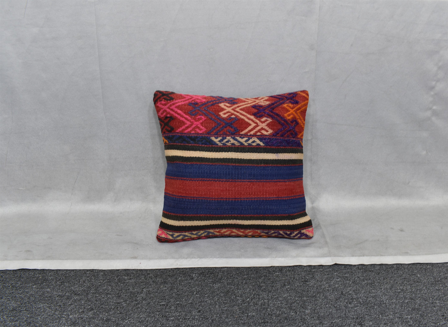Yeni El Dokuma Dekoratif Kilim Kırlent Yastık Kılıfı 6526