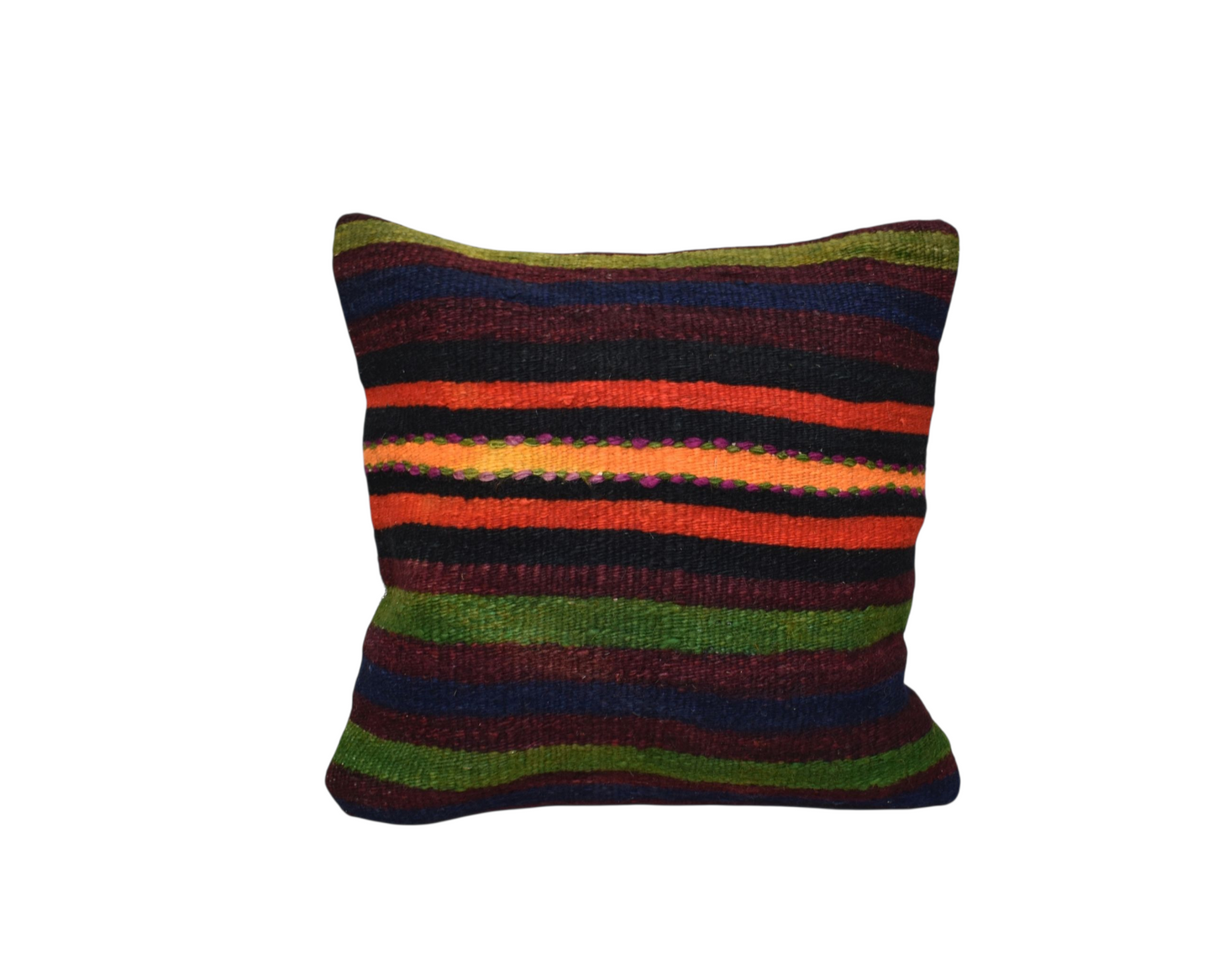 Yeni El Dokuma Dekoratif Kilim Kırlent Yastık Kılıfı 6527