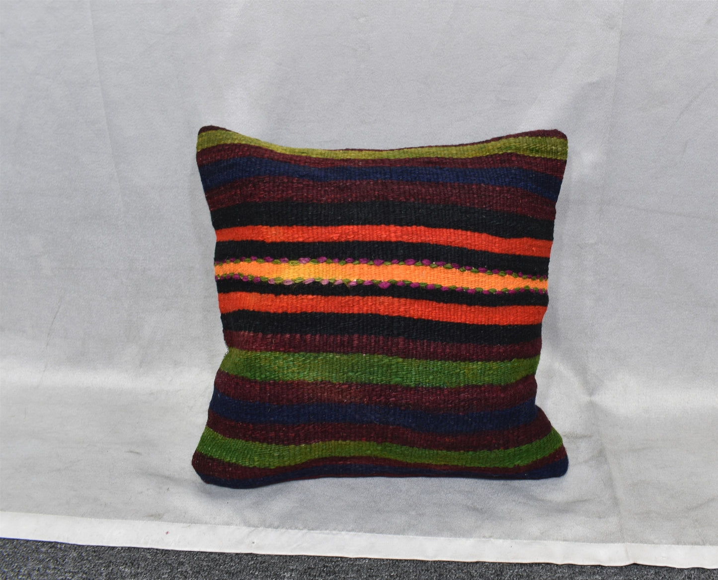 Yeni El Dokuma Dekoratif Kilim Kırlent Yastık Kılıfı 6527