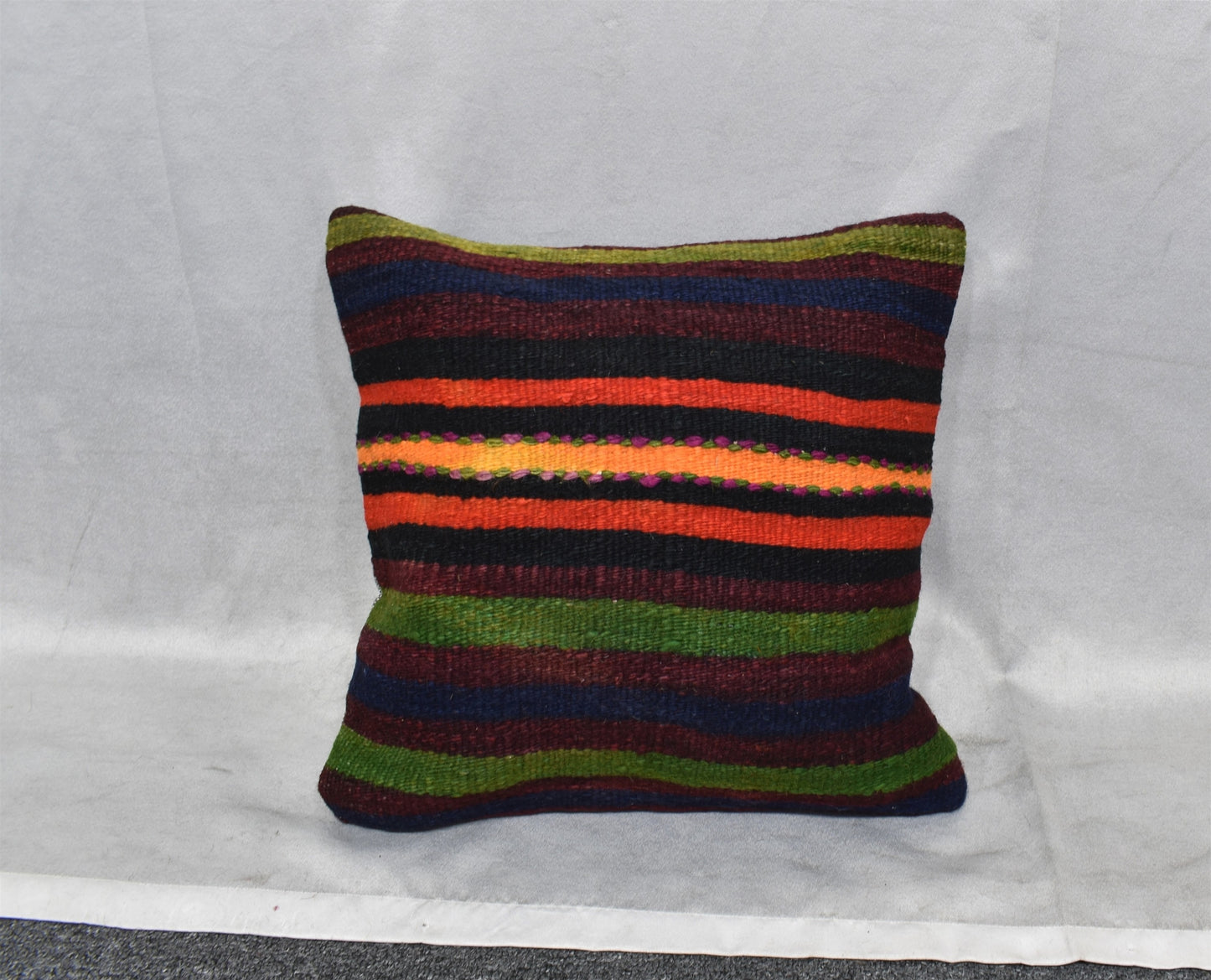 Yeni El Dokuma Dekoratif Kilim Kırlent Yastık Kılıfı 6527