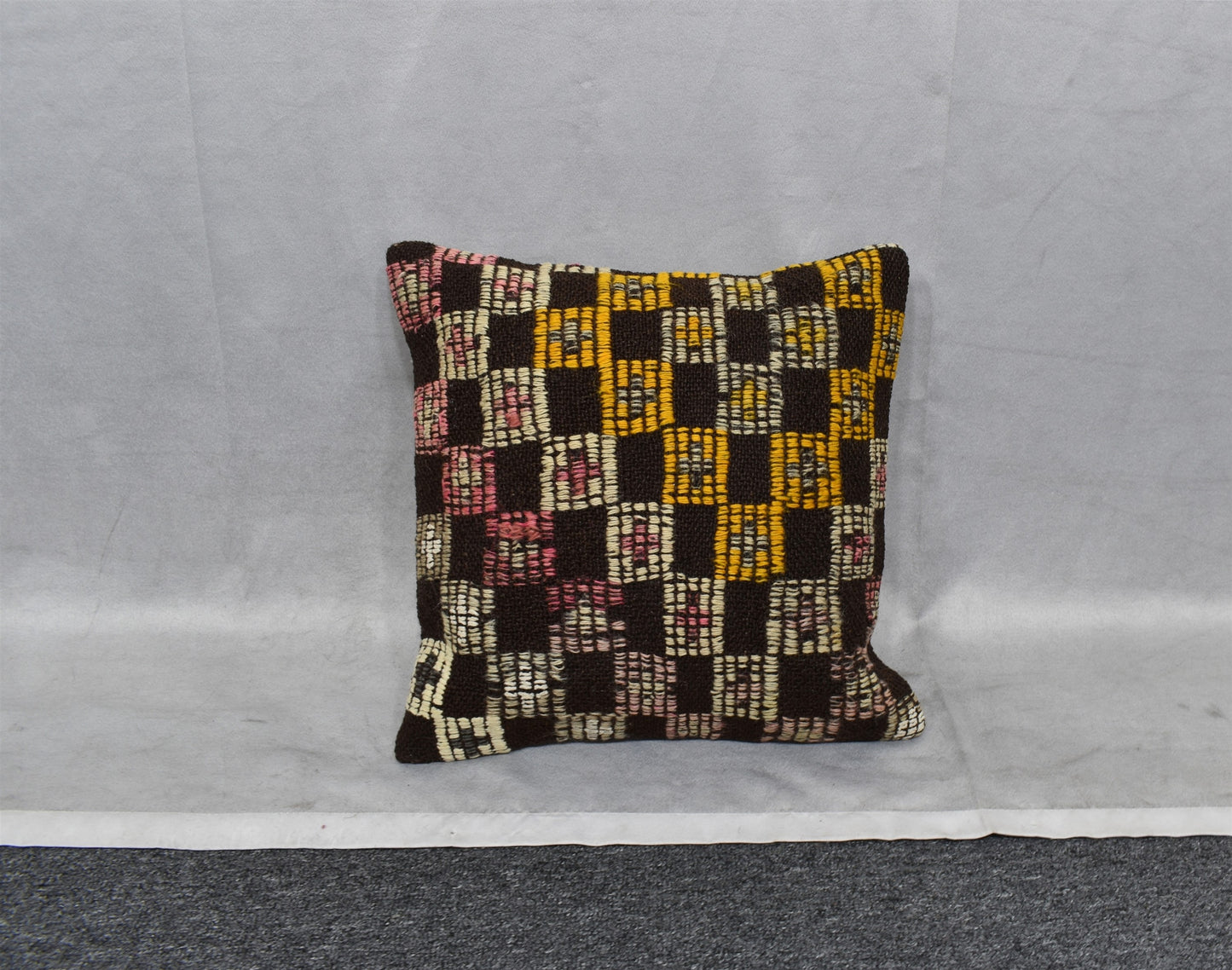 Yeni El Dokuma Dekoratif Kilim Kırlent Yastık Kılıfı 6533