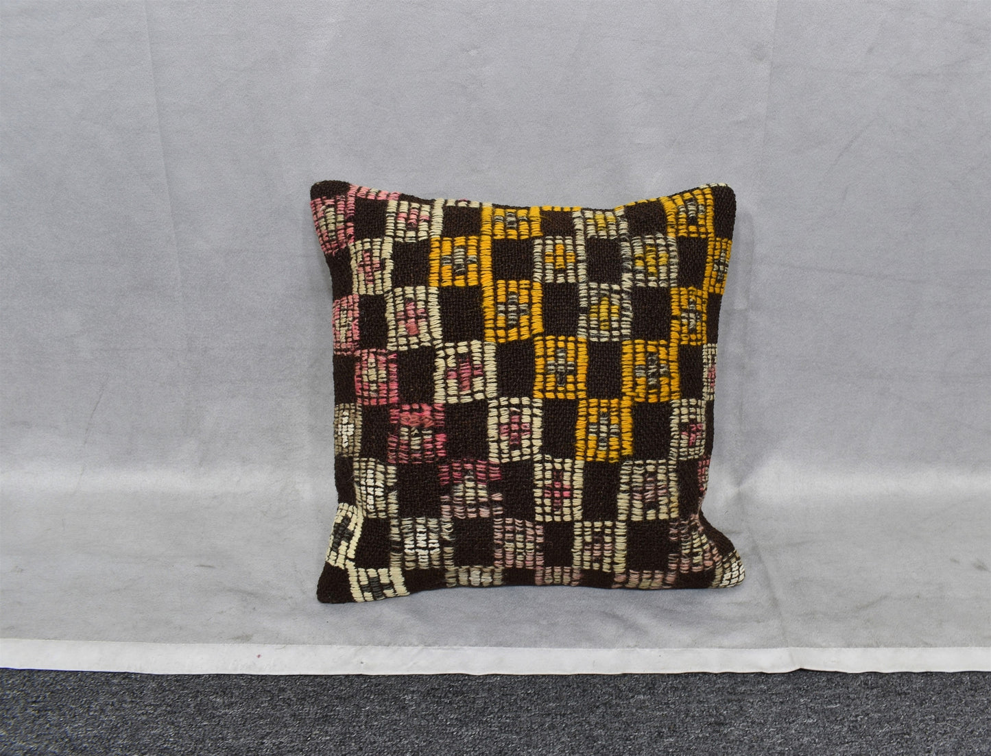 Yeni El Dokuma Dekoratif Kilim Kırlent Yastık Kılıfı 6533