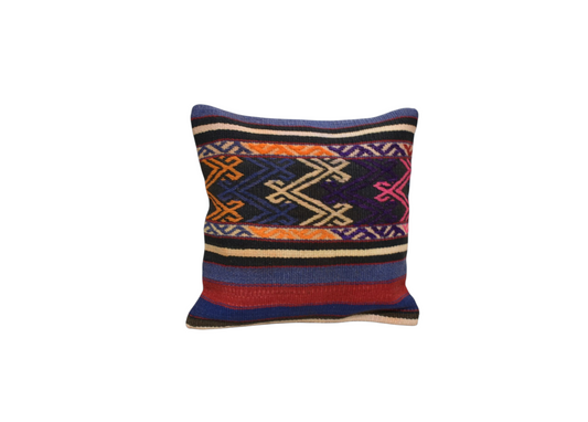 Yeni El Dokuma Dekoratif Kilim Kırlent Yastık Kılıfı 6537