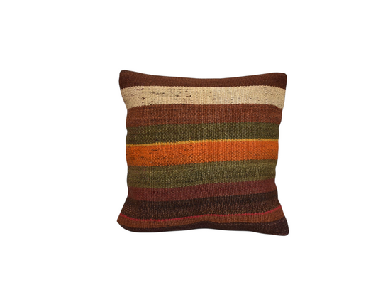Yeni El Dokuma Dekoratif Kilim Kırlent Yastık Kılıfı 6544