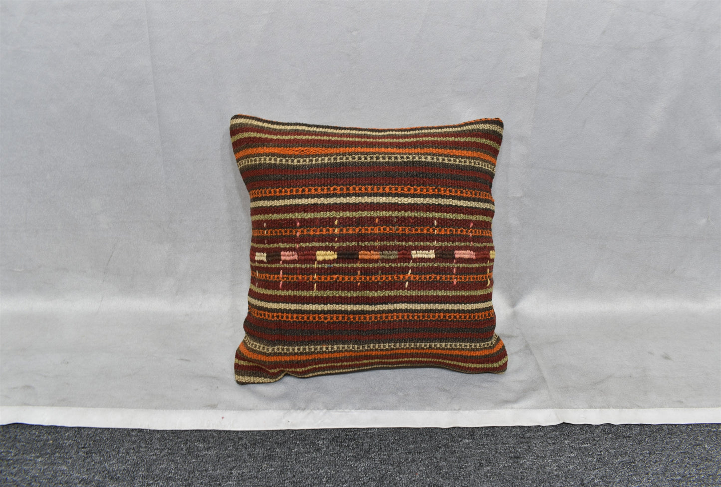 Yeni El Dokuma Dekoratif Kilim Kırlent Yastık Kılıfı 6550