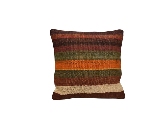 Yeni El Dokuma Dekoratif Kilim Kırlent Yastık Kılıfı 6552