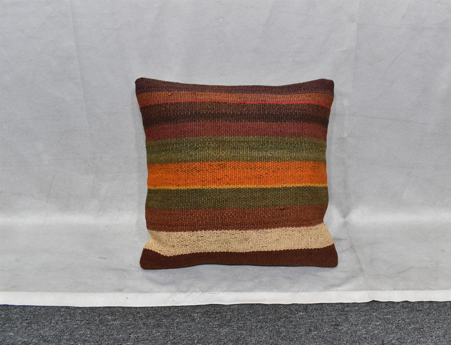 Yeni El Dokuma Dekoratif Kilim Kırlent Yastık Kılıfı 6552