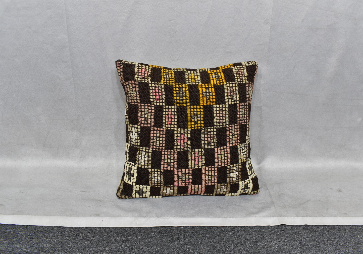 Yeni El Dokuma Dekoratif Kilim Kırlent Yastık Kılıfı 6553