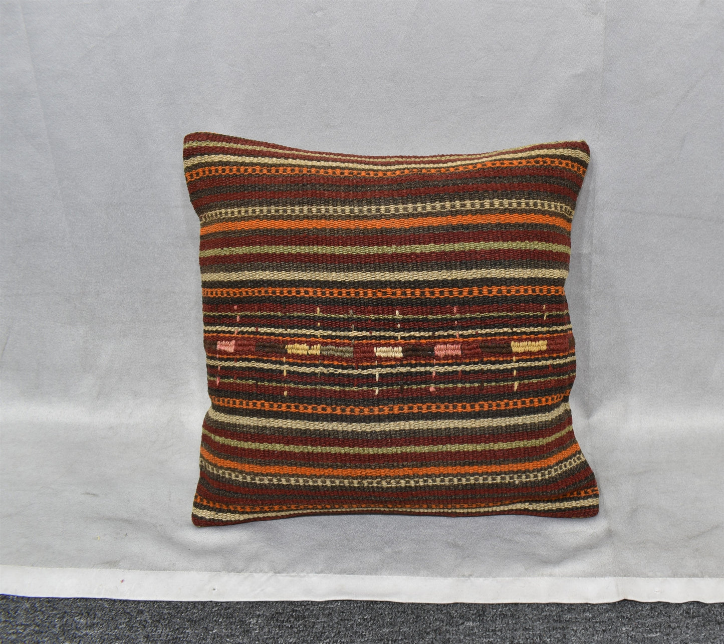 Yeni El Dokuma Dekoratif Kilim Kırlent Yastık Kılıfı 6555