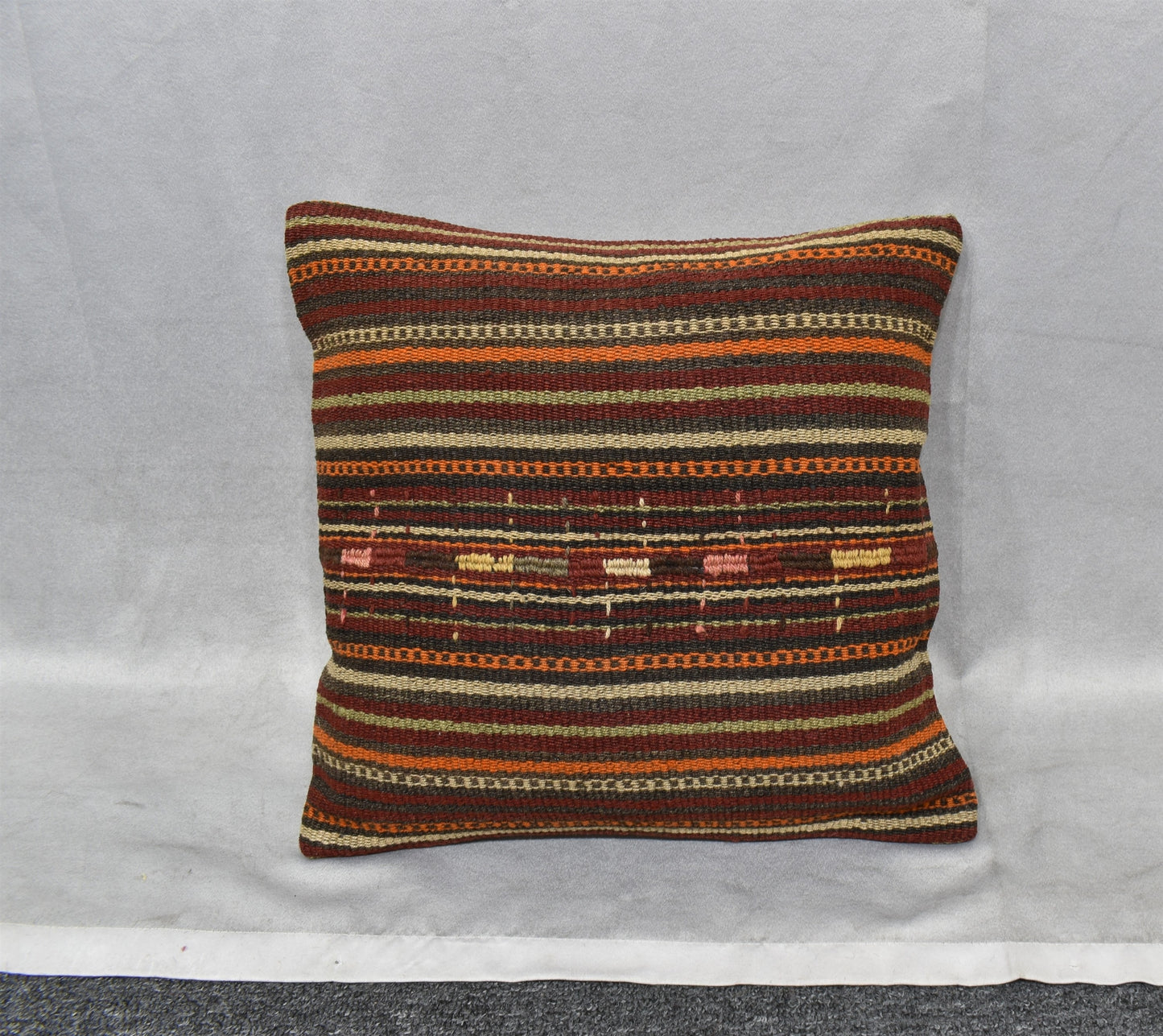 Yeni El Dokuma Dekoratif Kilim Kırlent Yastık Kılıfı 6555