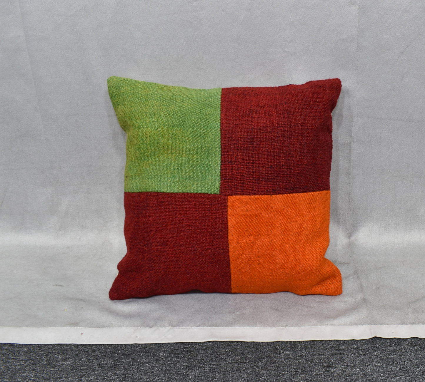 Yeni El Dokuma Patchwork Kırkyama Dekoratif Kilim Kırlent Yastık Kılıfı 6556