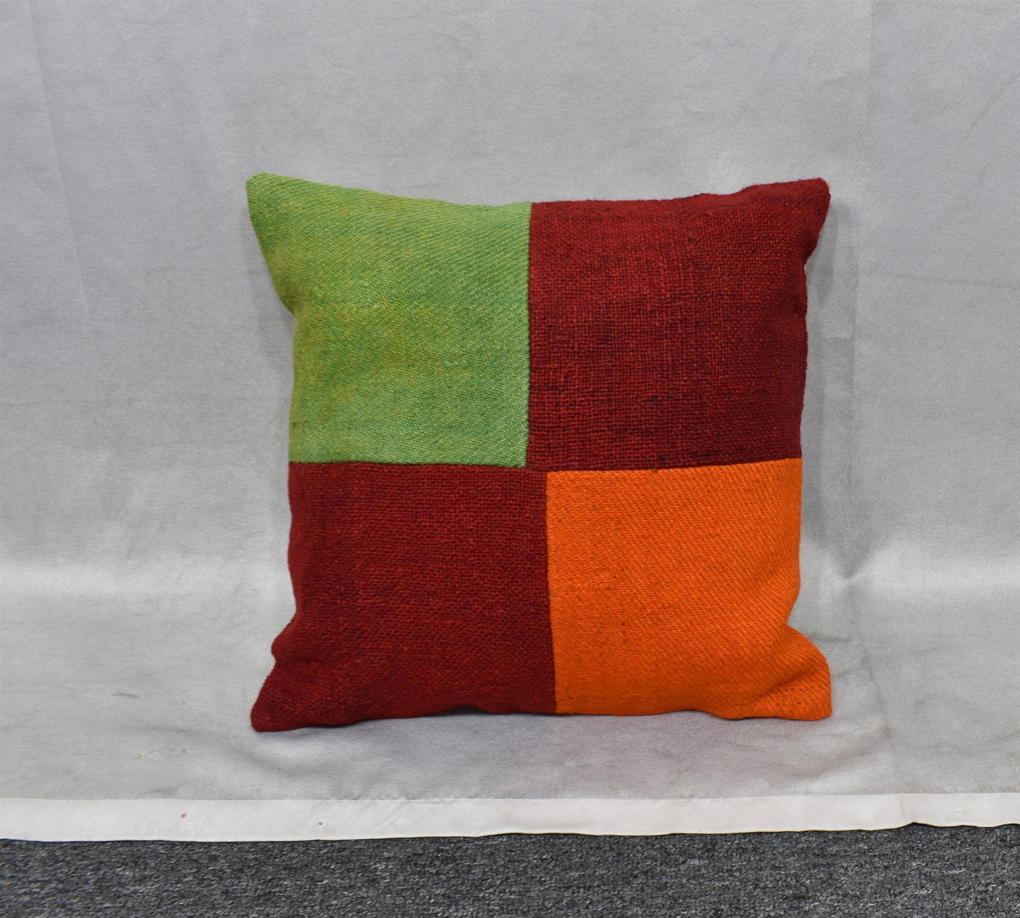 Yeni El Dokuma Patchwork Kırkyama Dekoratif Kilim Kırlent Yastık Kılıfı 6556