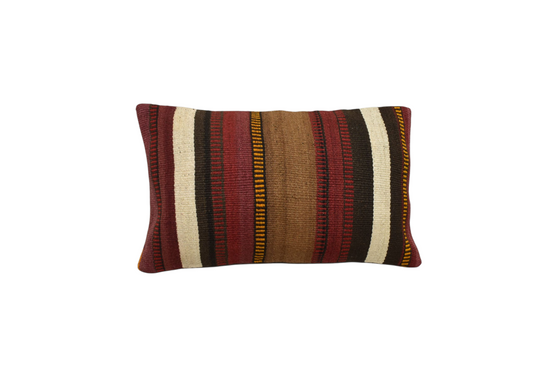 Yeni El Dokuma Dekoratif Lumbar Kilim Kırlent Yastık Kılıfı 6566