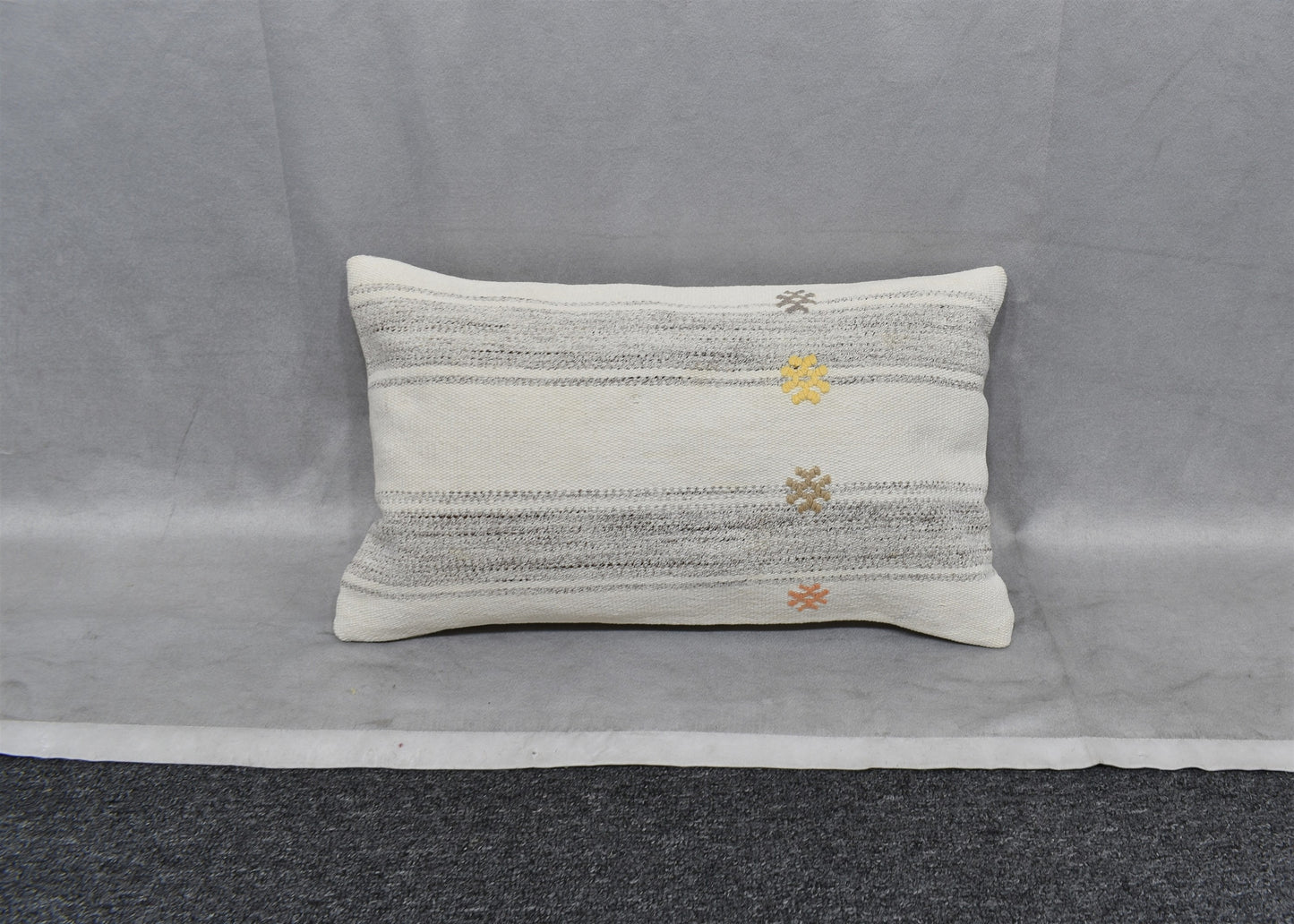 Yeni El Dokuma Dekoratif Lumbar Kilim Kırlent Yastık Kılıfı 6567