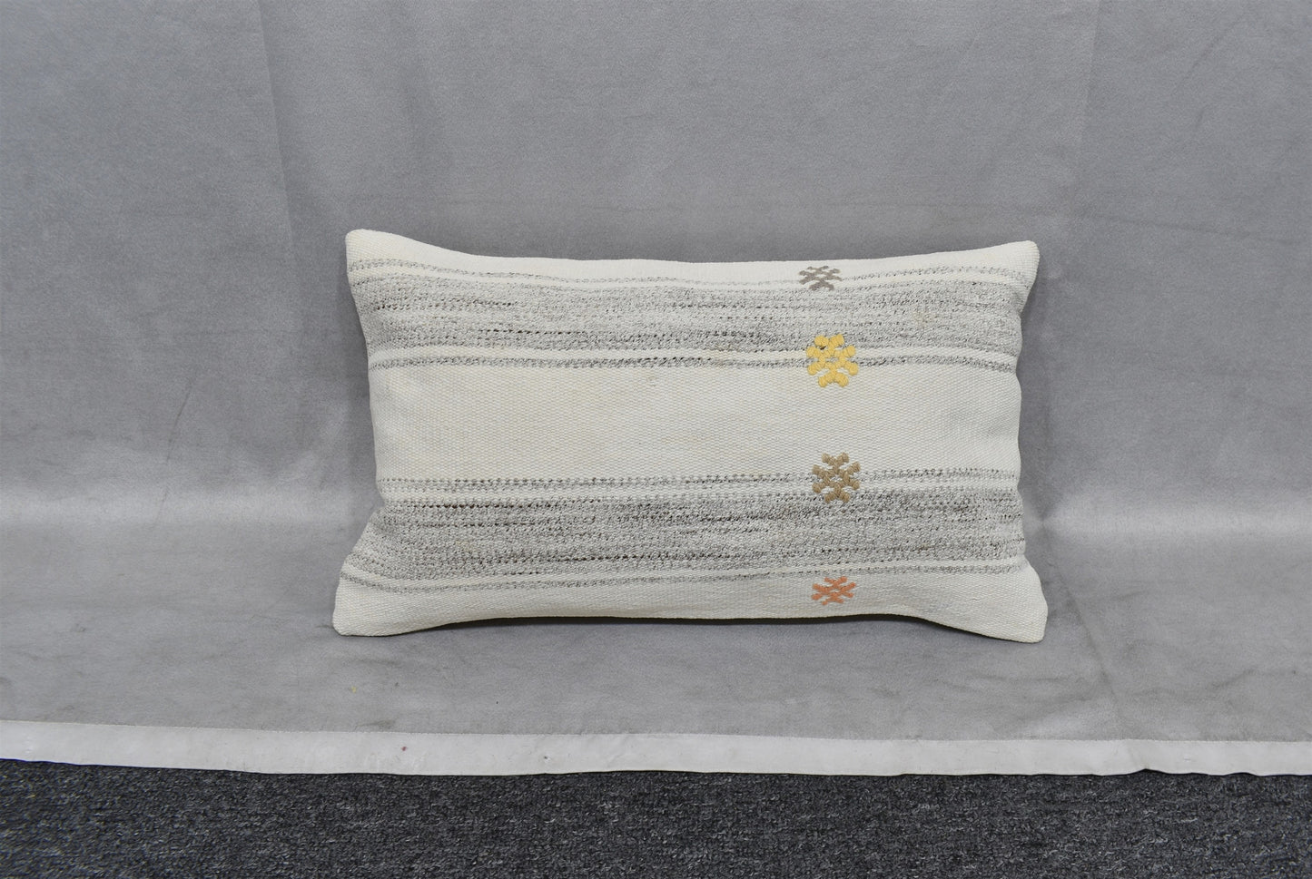Yeni El Dokuma Dekoratif Lumbar Kilim Kırlent Yastık Kılıfı 6567