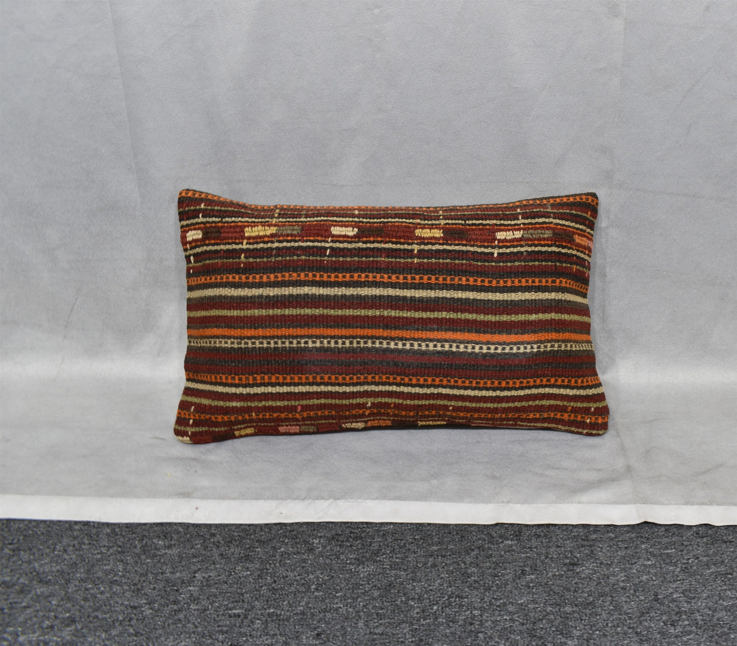 Yeni El Dokuma Dekoratif Lumbar Kilim Kırlent Yastık Kılıfı 6570