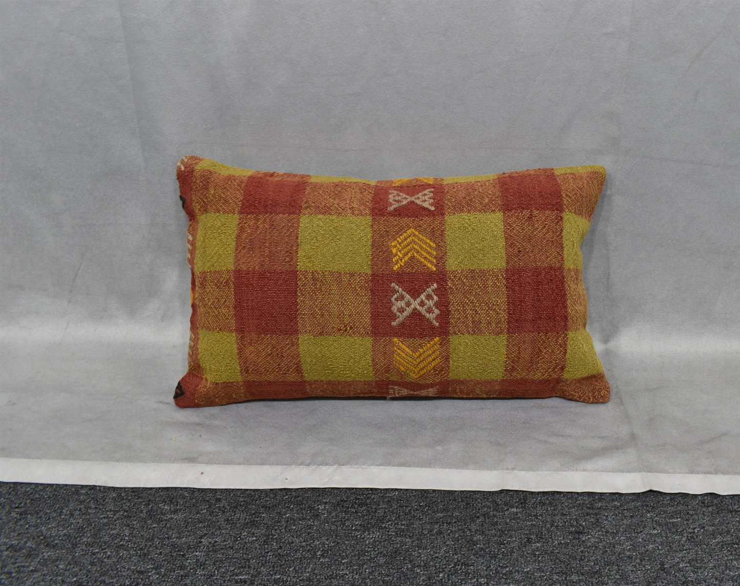 Yeni El Dokuma Dekoratif Lumbar Kilim Kırlent Yastık Kılıfı 6572