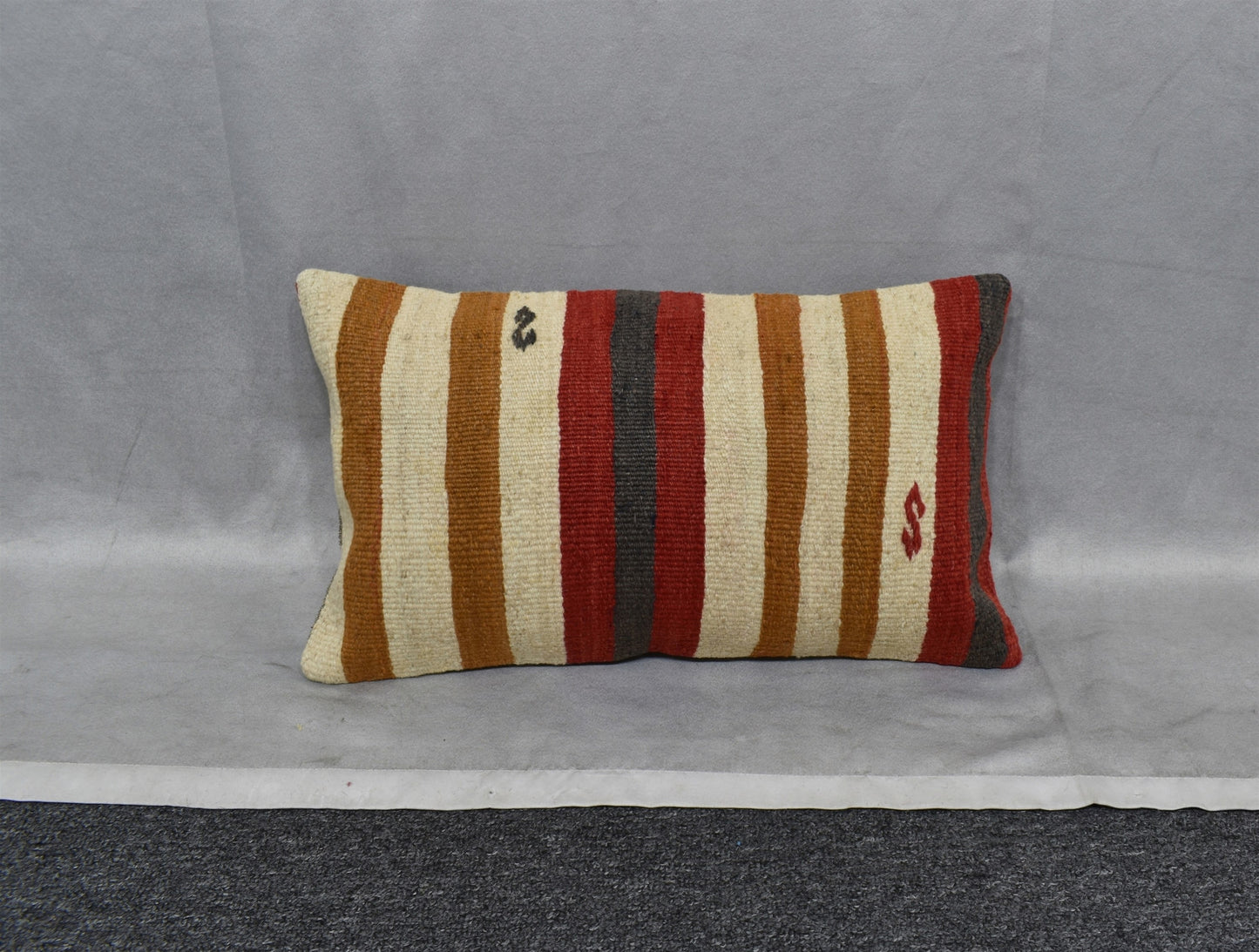 Yeni El Dokuma Dekoratif Lumbar Kilim Kırlent Yastık Kılıfı 6575