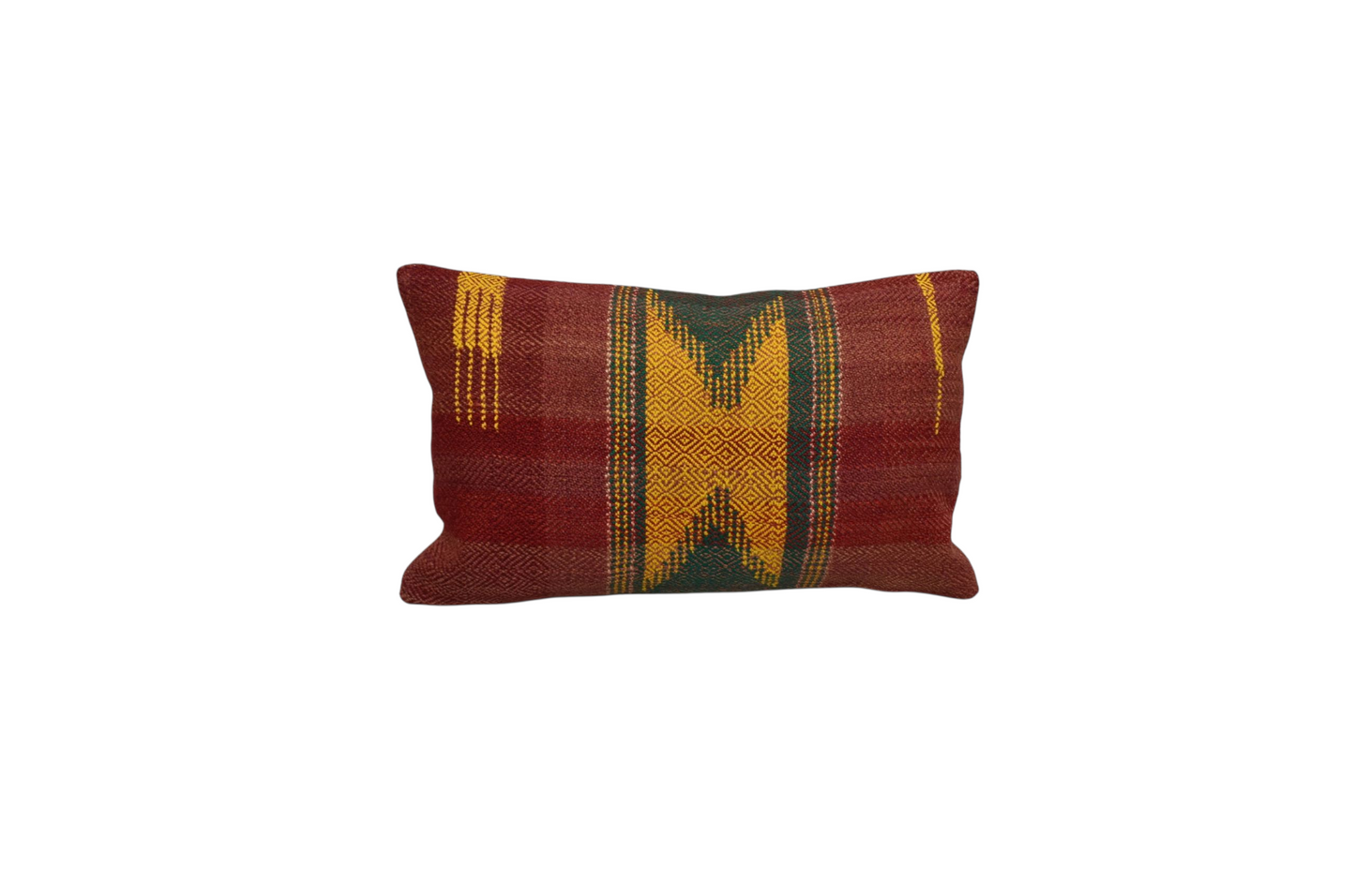 Yeni El Dokuma Dekoratif Lumbar Kilim Kırlent Yastık Kılıfı 6577