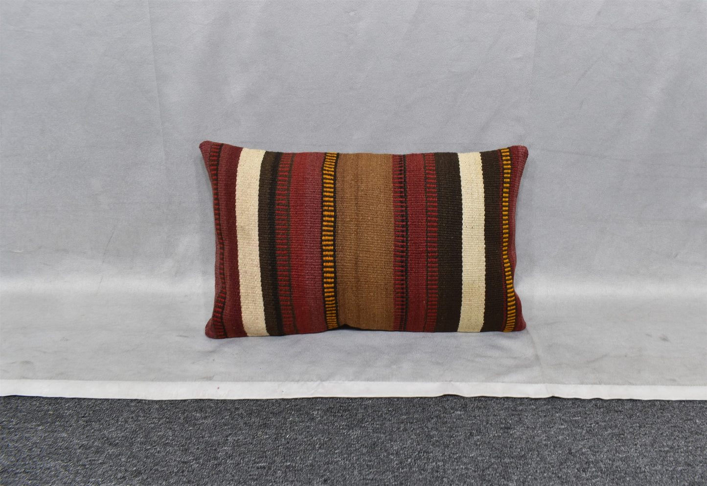 Yeni El Dokuma Dekoratif Lumbar Kilim Kırlent Yastık Kılıfı 6578