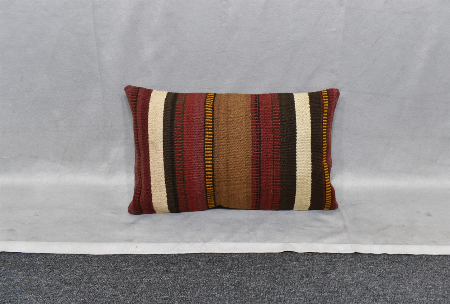 Yeni El Dokuma Dekoratif Lumbar Kilim Kırlent Yastık Kılıfı 6578