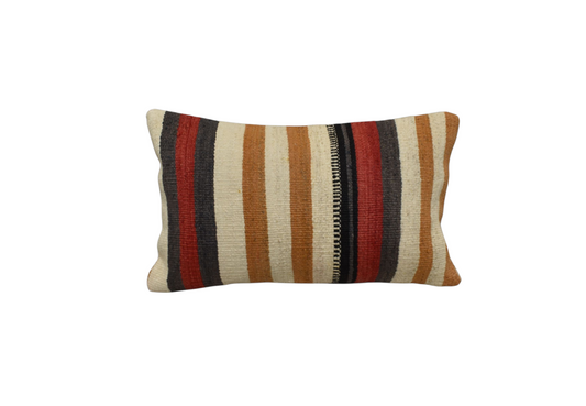 Yeni El Dokuma Dekoratif Lumbar Kilim Kırlent Yastık Kılıfı 6587