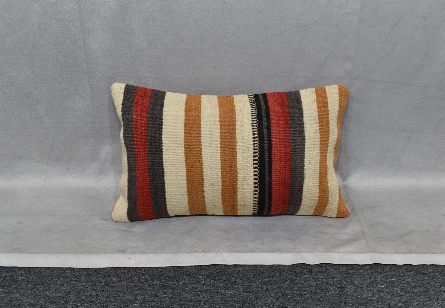 Yeni El Dokuma Dekoratif Lumbar Kilim Kırlent Yastık Kılıfı 6587