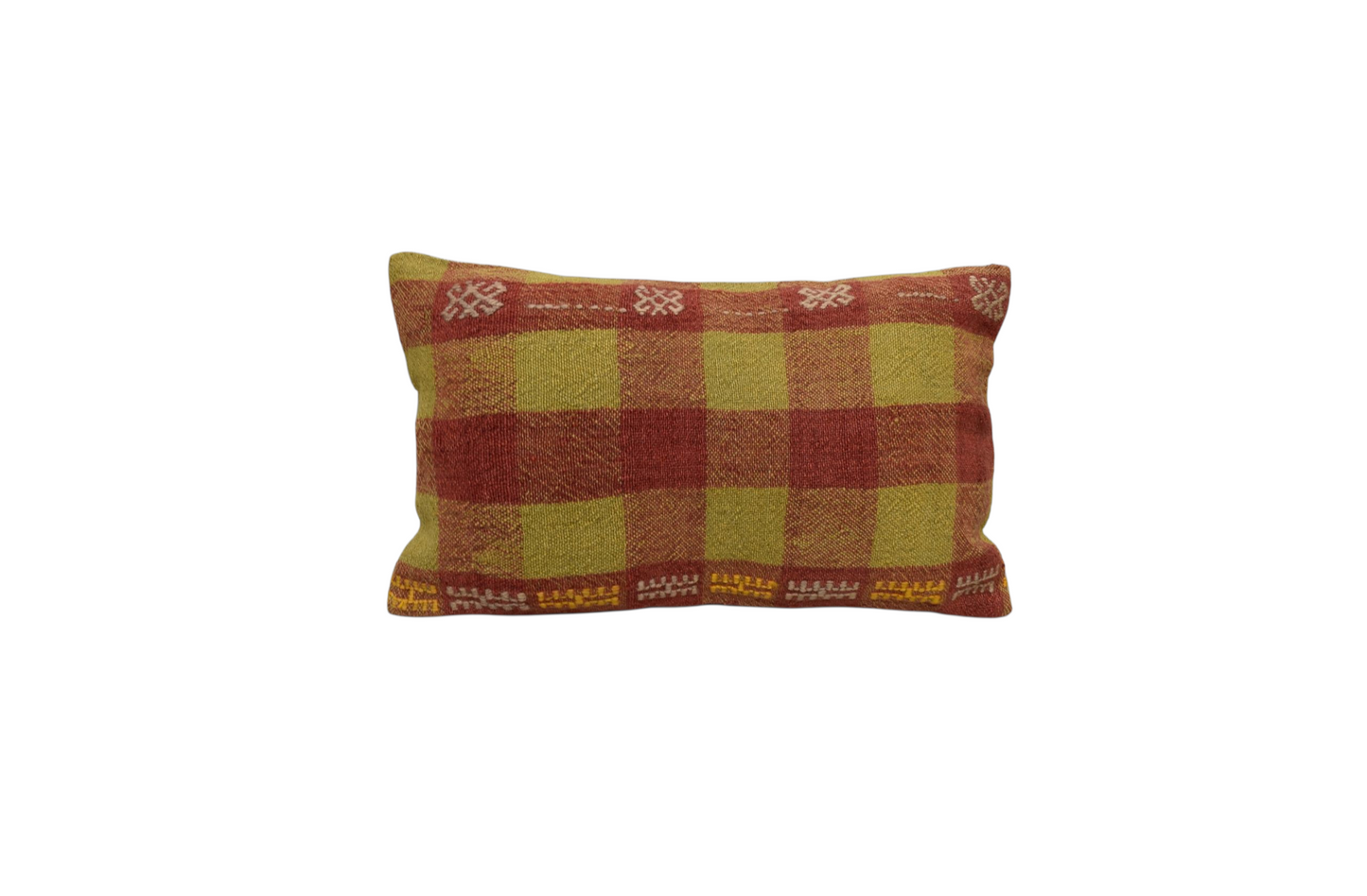 Yeni El Dokuma Dekoratif Lumbar Kilim Kırlent Yastık Kılıfı 6589