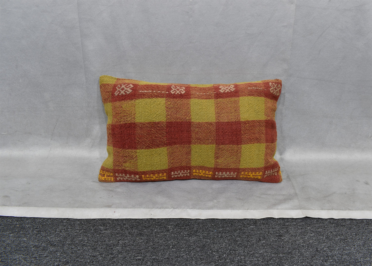 Yeni El Dokuma Dekoratif Lumbar Kilim Kırlent Yastık Kılıfı 6589