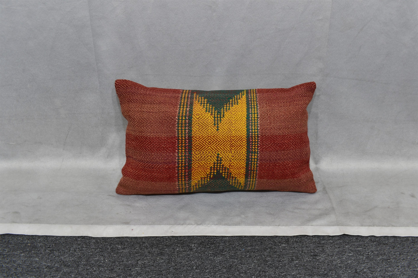 Yeni El Dokuma Dekoratif Lumbar Kilim Kırlent Yastık Kılıfı 6592
