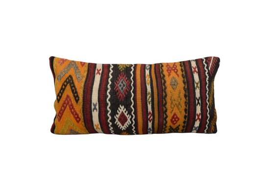 Yeni El Dokuma Dekoratif Lumbar Kilim Kırlent Yastık Kılıfı 6599