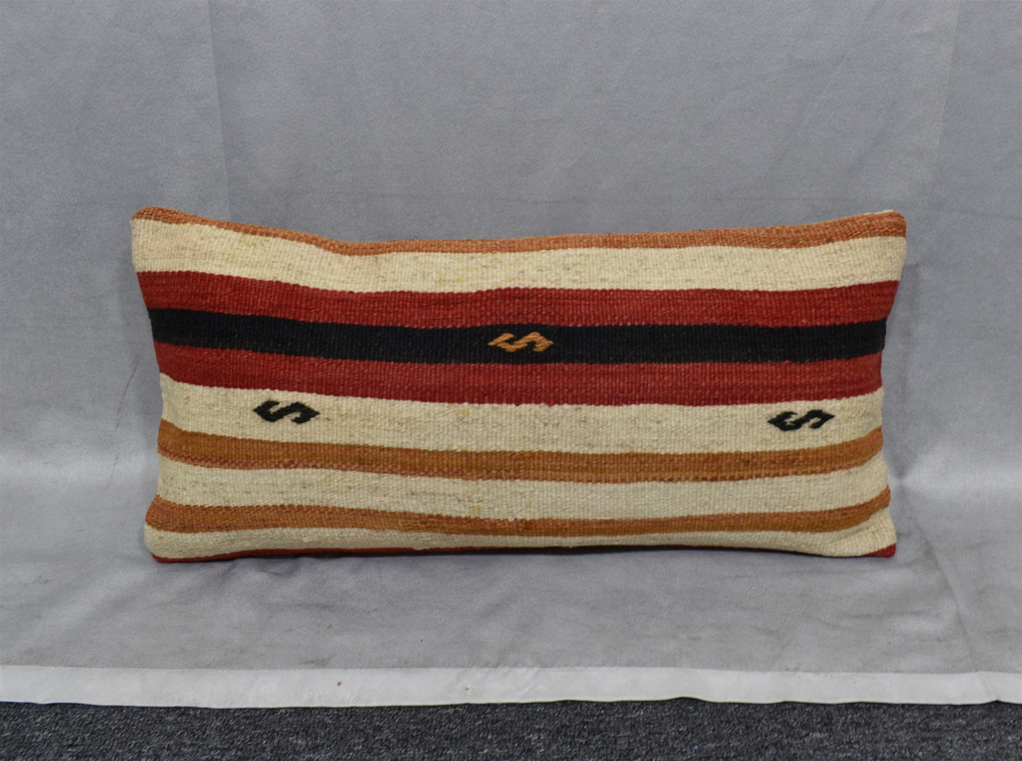 Yeni El Dokuma Dekoratif Lumbar Kilim Kırlent Yastık Kılıfı 6603