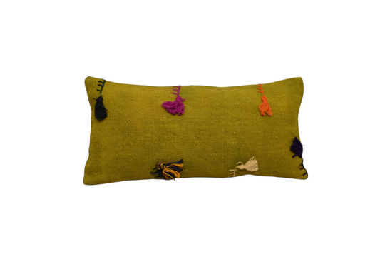 Yeni El Dokuma Dekoratif Lumbar Kilim Kırlent Yastık Kılıfı 6607