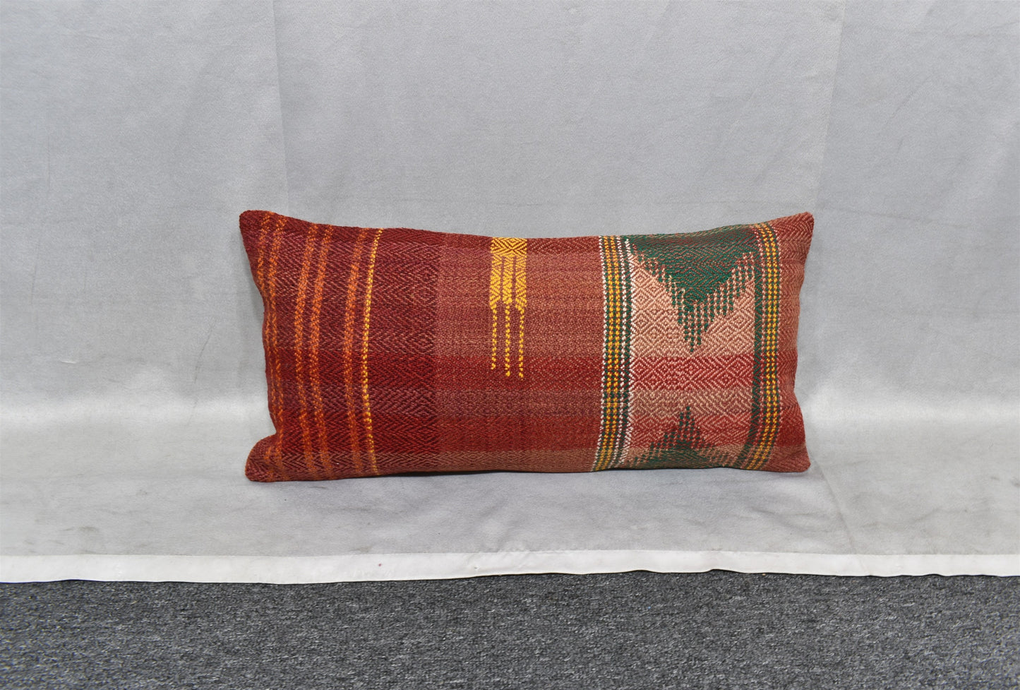 Yeni El Dokuma Dekoratif Lumbar Kilim Kırlent Yastık Kılıfı 6613