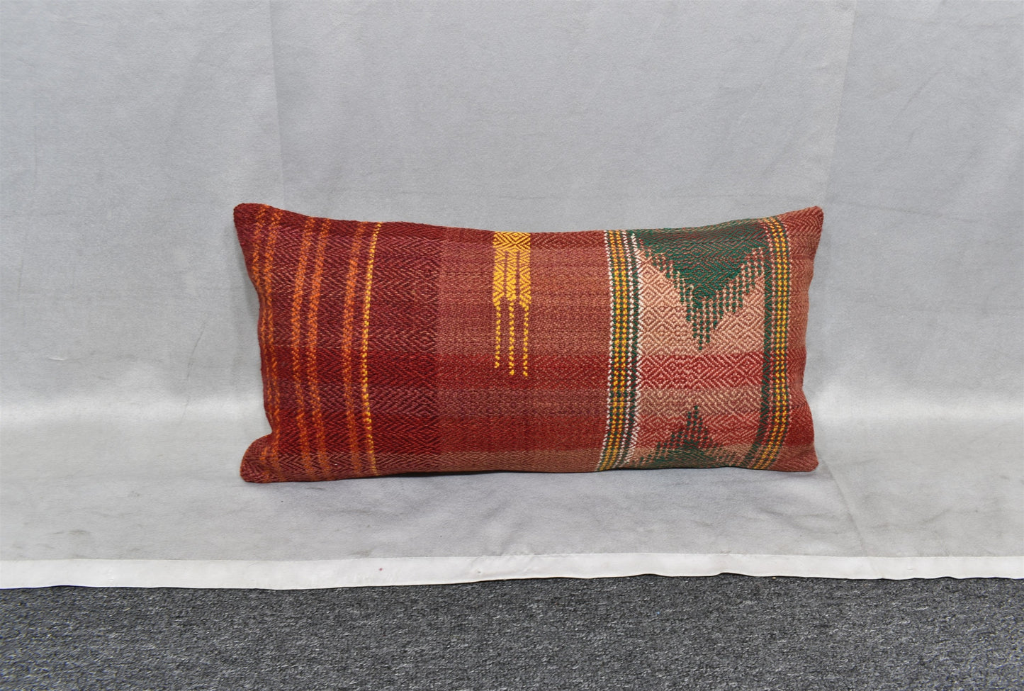 Yeni El Dokuma Dekoratif Lumbar Kilim Kırlent Yastık Kılıfı 6613