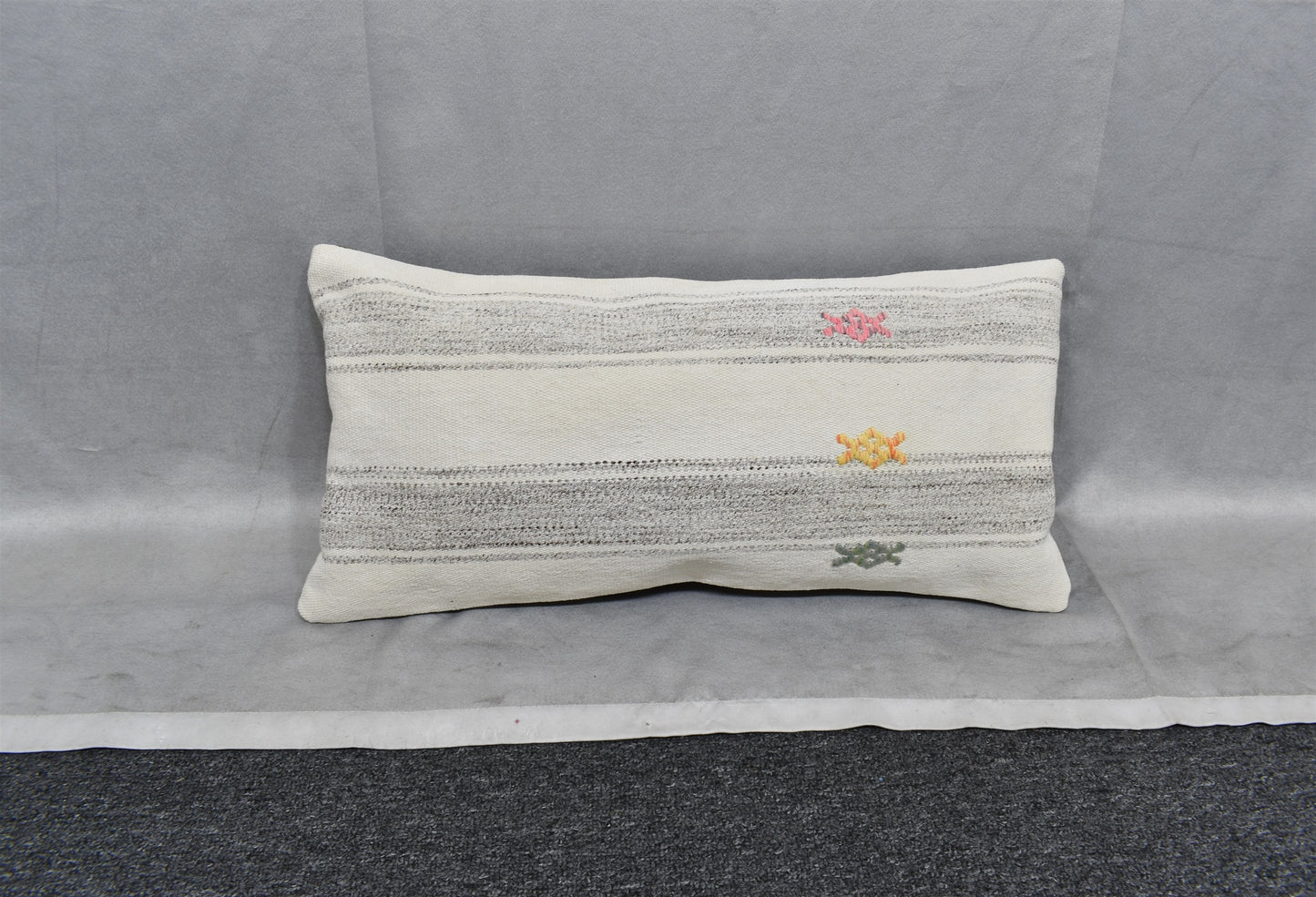 Yeni El Dokuma Dekoratif Lumbar Kilim Kırlent Yastık Kılıfı 6619