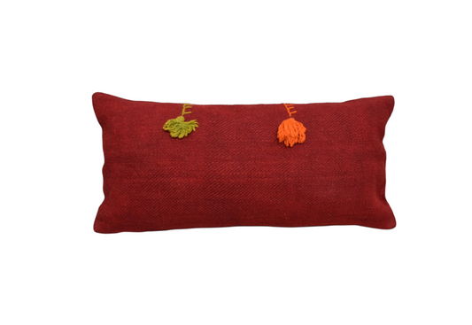 Yeni El Dokuma Dekoratif Lumbar Kilim Kırlent Yastık Kılıfı 6633