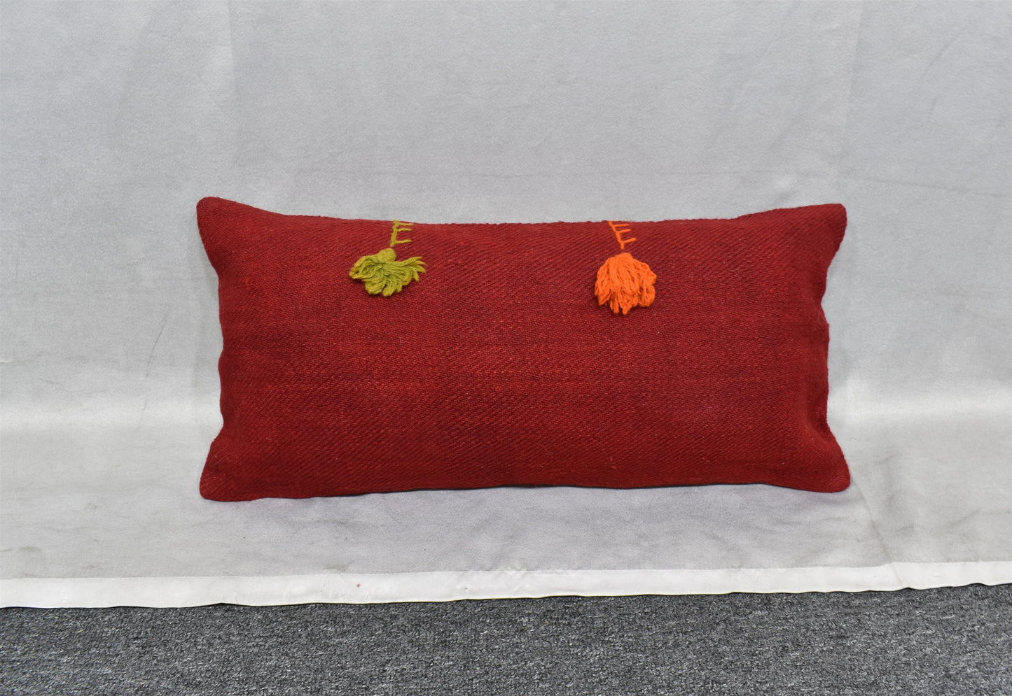 Yeni El Dokuma Dekoratif Lumbar Kilim Kırlent Yastık Kılıfı 6633